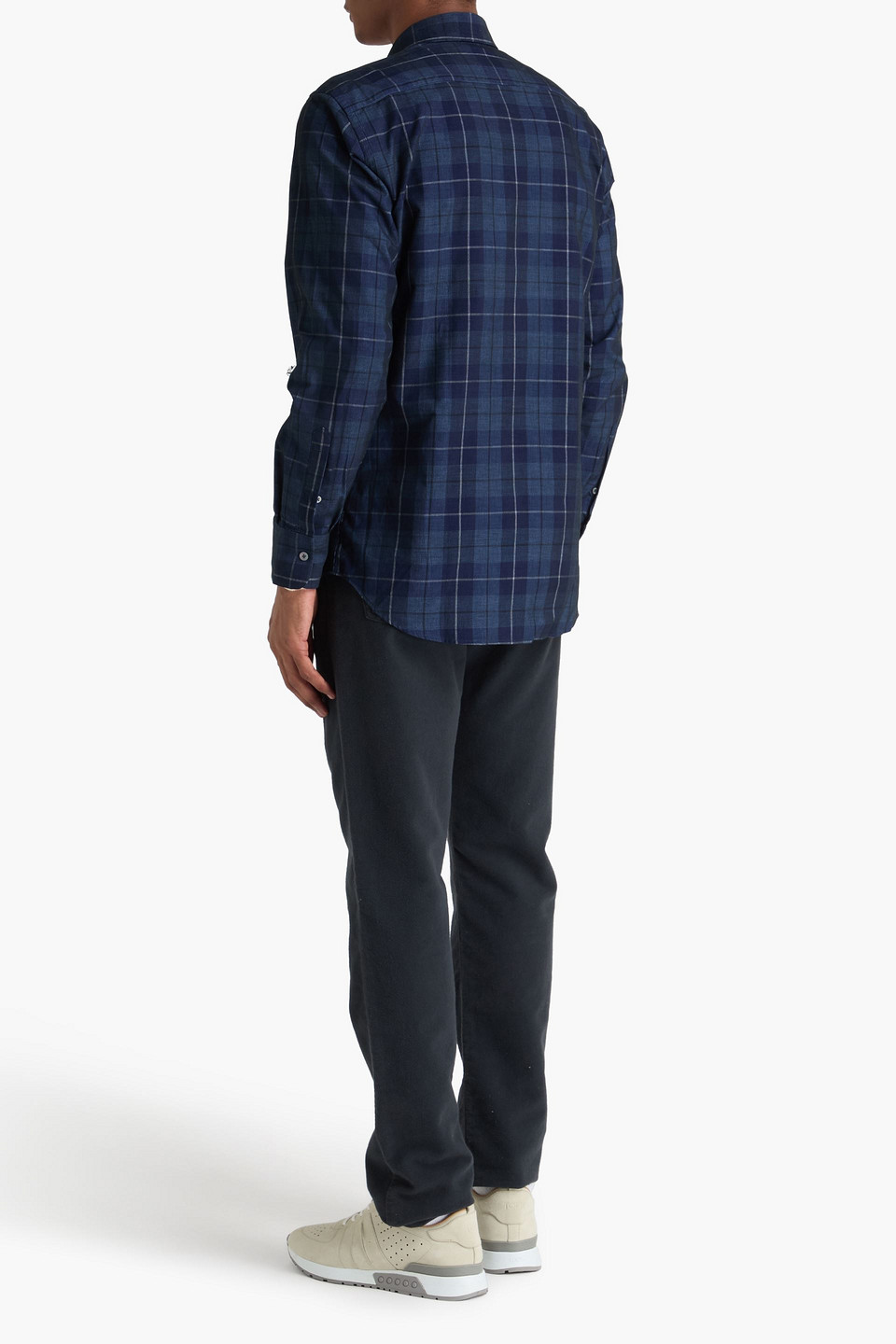 Canali - Kariertes Hemd Aus Baumwolle - Blau - S 