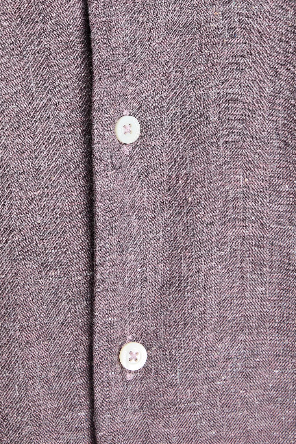 CANALI Donegal herringbone cotton shirt