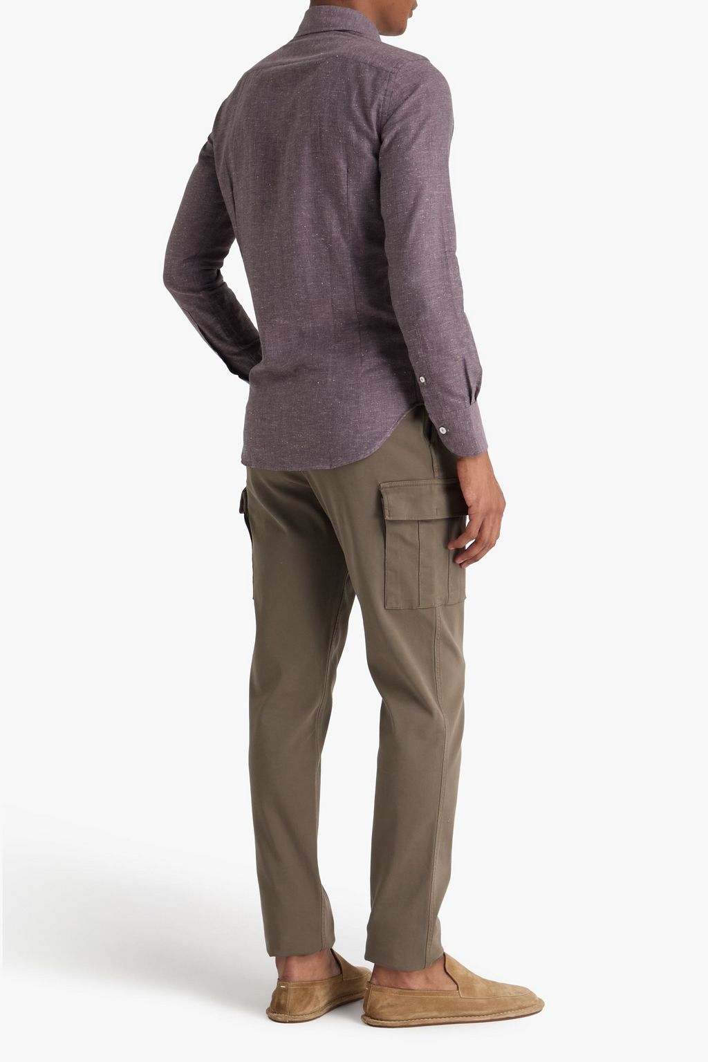 CANALI Donegal herringbone cotton shirt