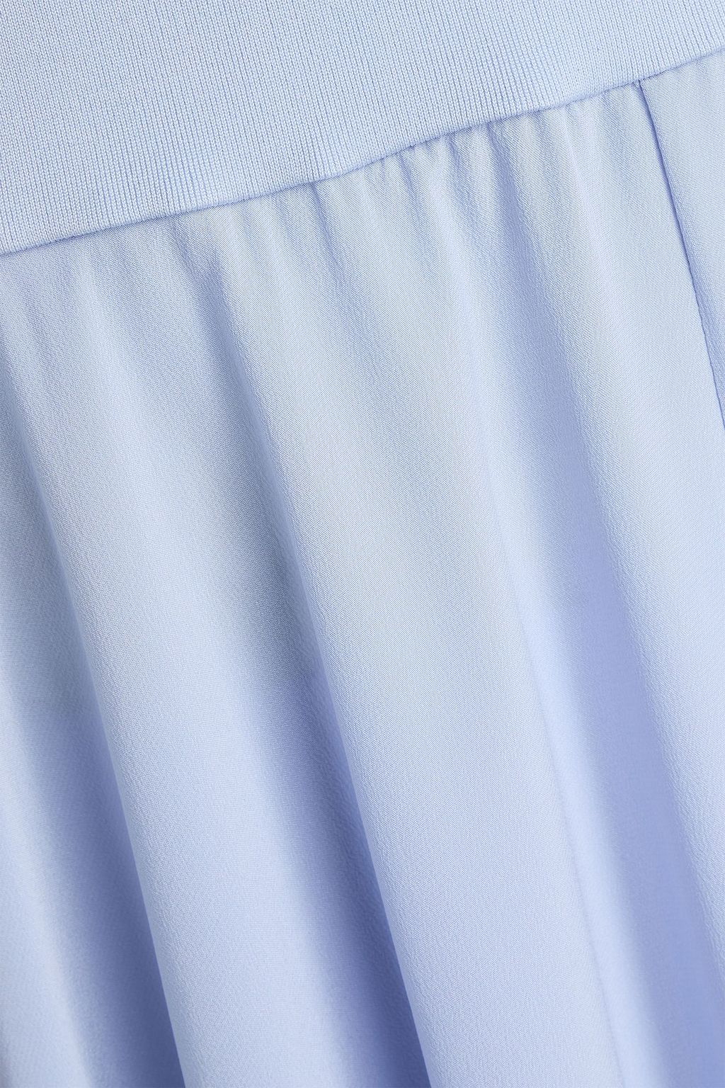 ESSE STUDIOS Illi strapless stretch-knit and silk-crepe maxi dress