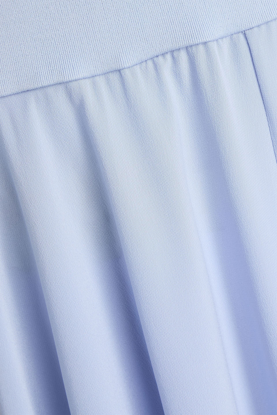 Esse Studios Illi Strapless Stretch-knit And Silk-crepe Maxi Dress In Blue