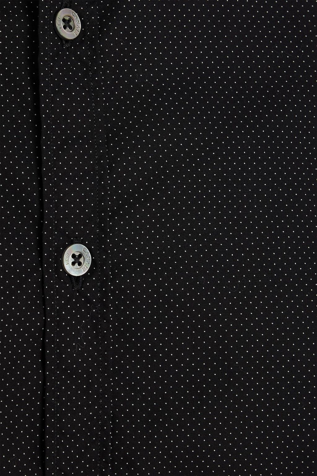 CANALI Polka-dot cotton-poplin shirt