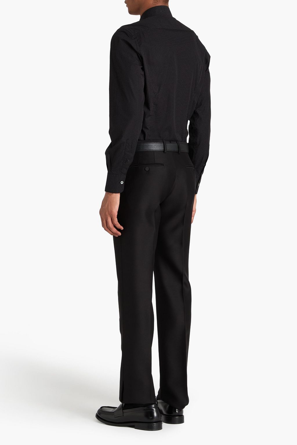 CANALI Polka-dot cotton-poplin shirt