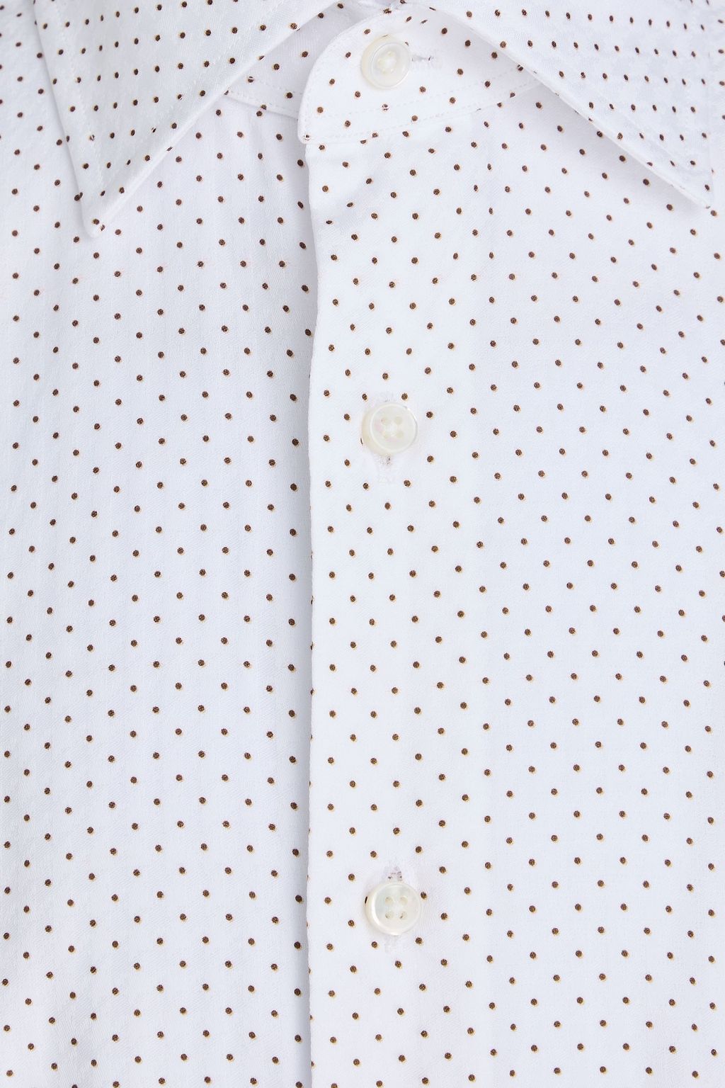 CANALI Polka-dot cotton-jacquard shirt