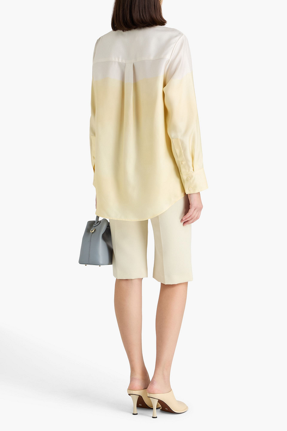  Esse Studios - Hemd Aus Seiden-twill Mit Farbverlauf - Gelb - Uk 14 