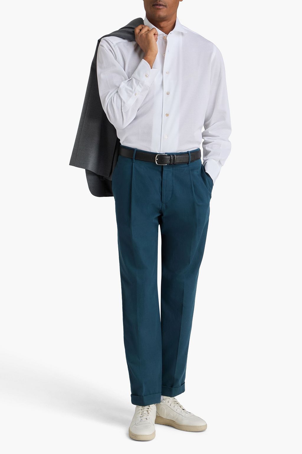 CANALI Cotton-piqué shirt