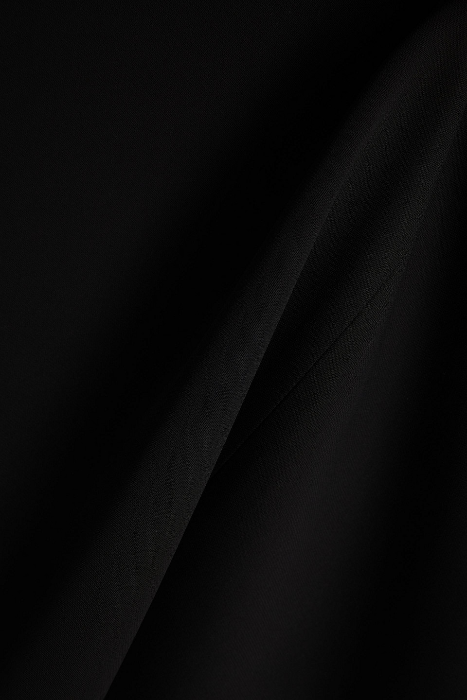 Esse Studios Issia Strapless Organza-trimmed Crepe Midi Dress In Black