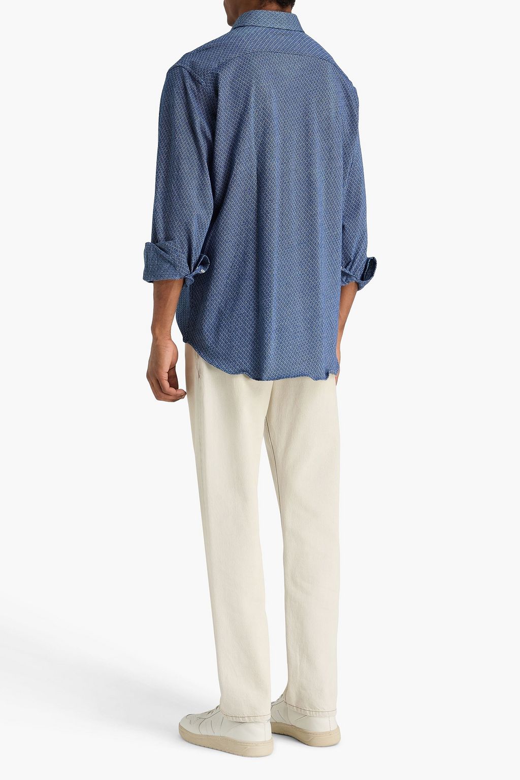 CANALI Cotton-jacquard shirt