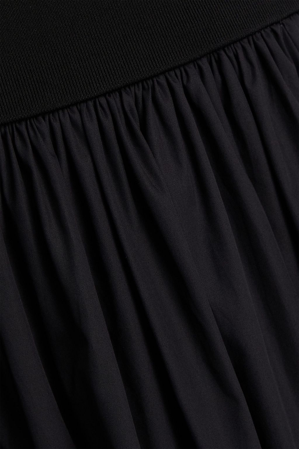 ESSE STUDIOS Poplin and stretch-knit maxi dress