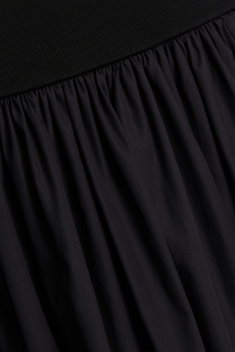 Esse Studios Poplin And Stretch-knit Maxi Dress In Black