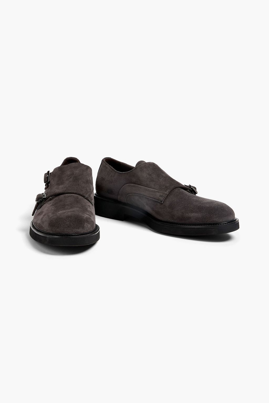 CANALI Suede monk-strap shoes
