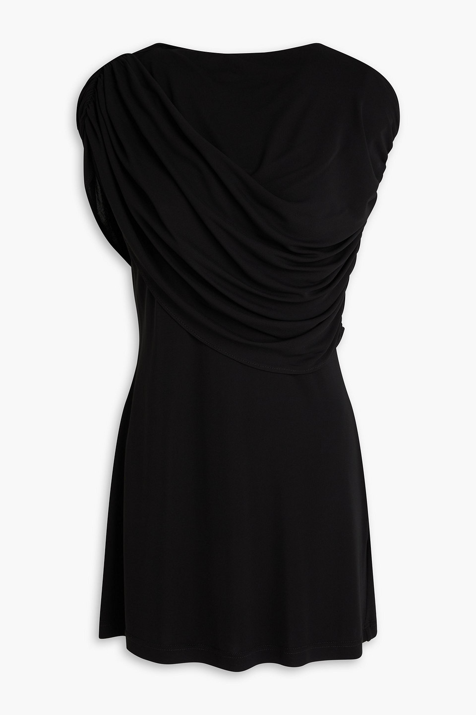Esse Studios Bonachi Draped Jersey Mini Dress In Black