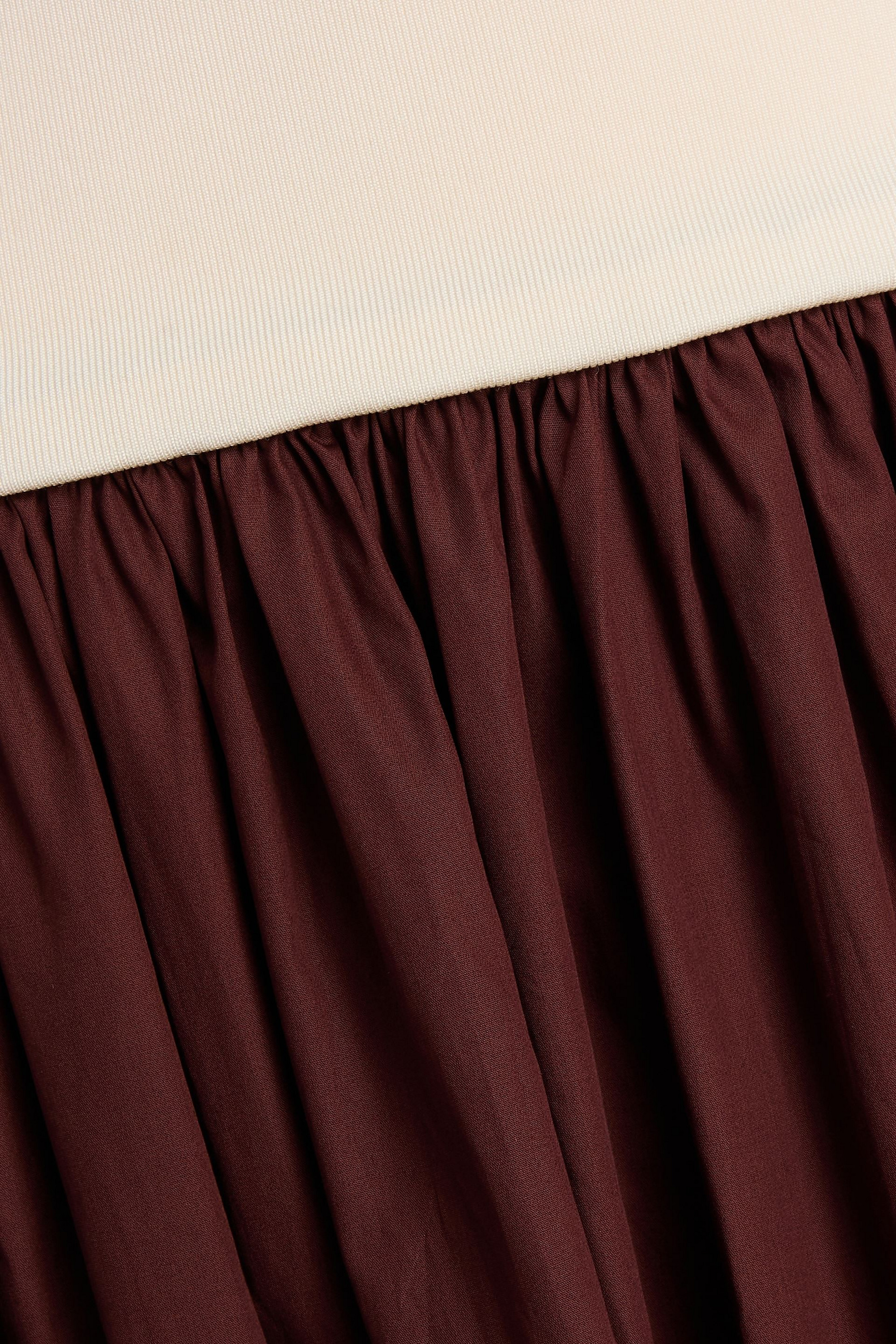 Esse Studios Strapless stretch-knit and cotton-poplin maxi dress