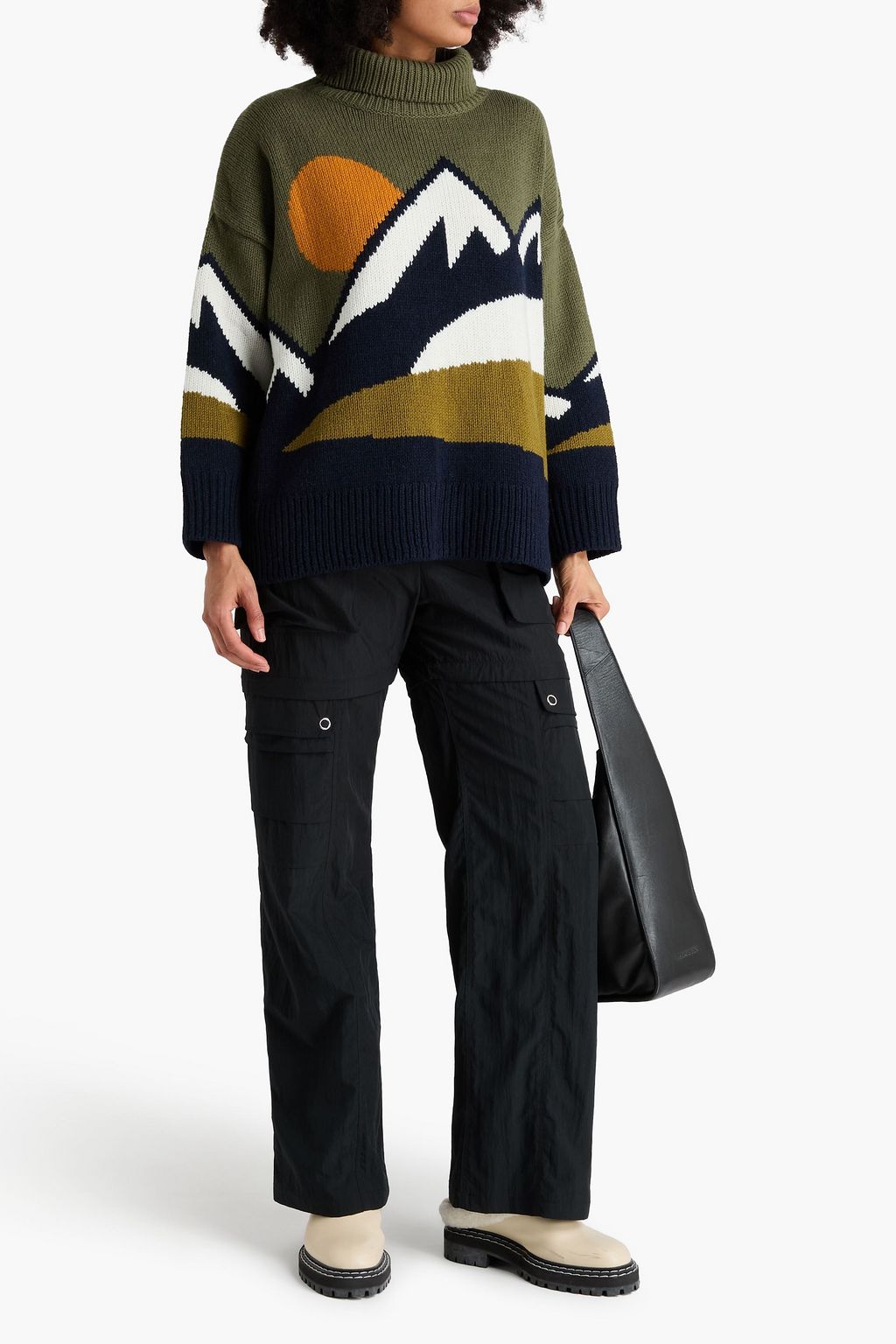 WE NORWEGIANS Intarsia merino wool and cashmere-blend turtleneck sweater