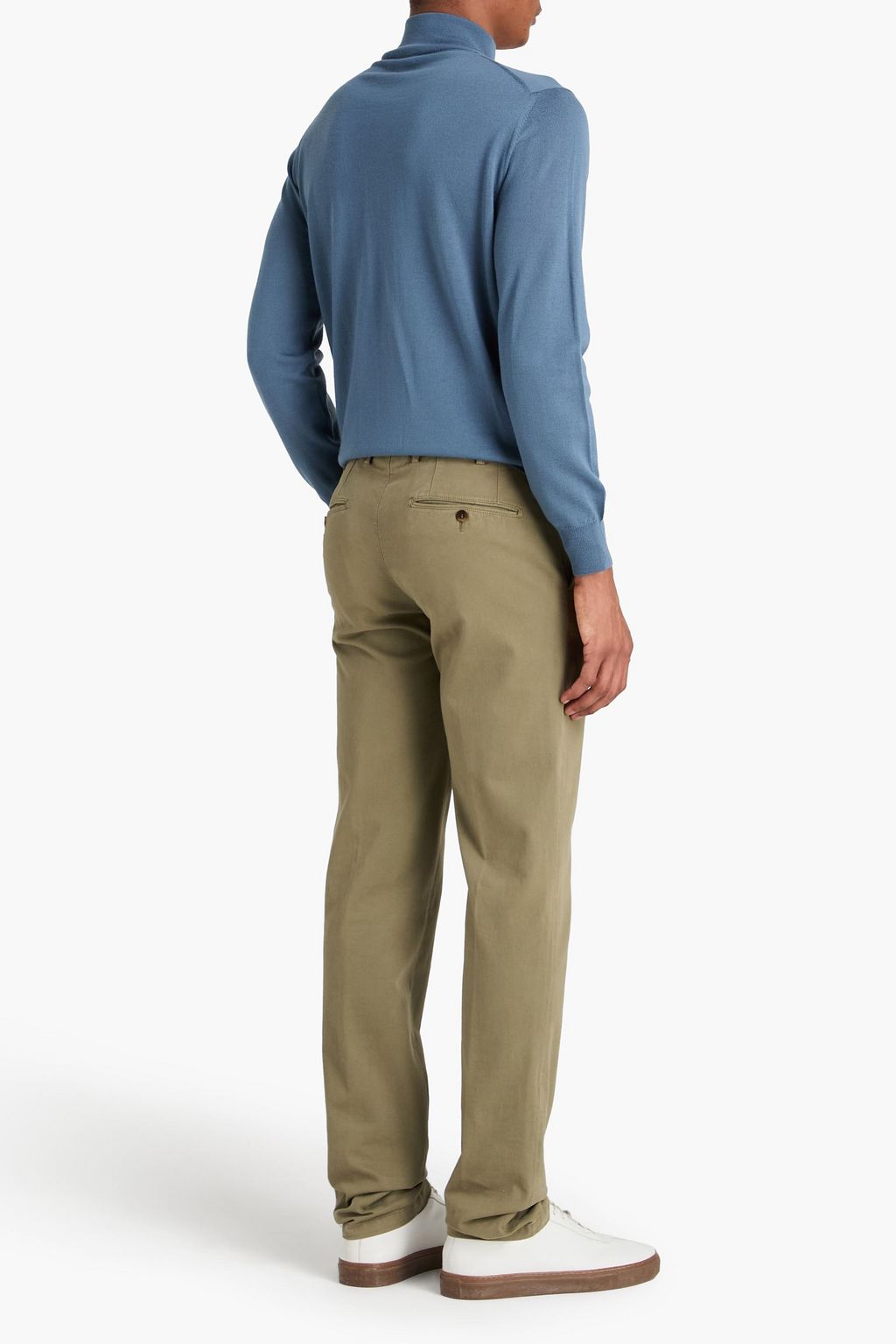 CANALI Tapered cotton-blend twill chinos