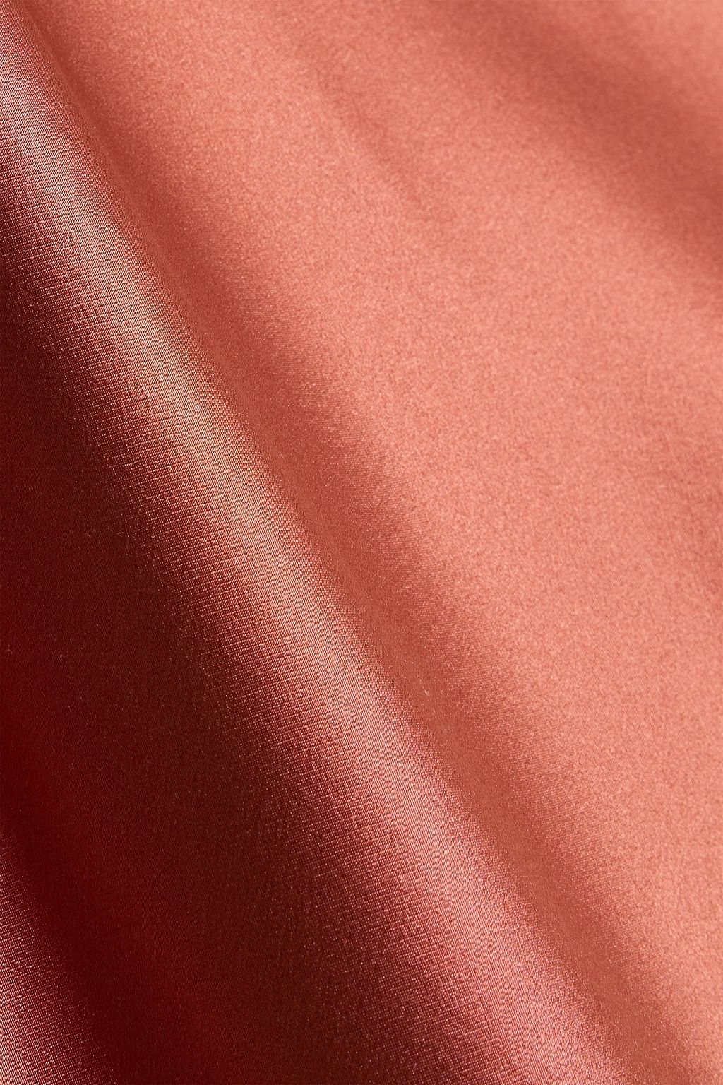 MICHELLE MASON Silk-satin wrap gown