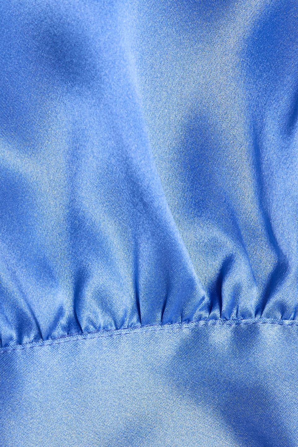 Michelle Mason Wrap-effect Silk-satin Mini Dress In Blue