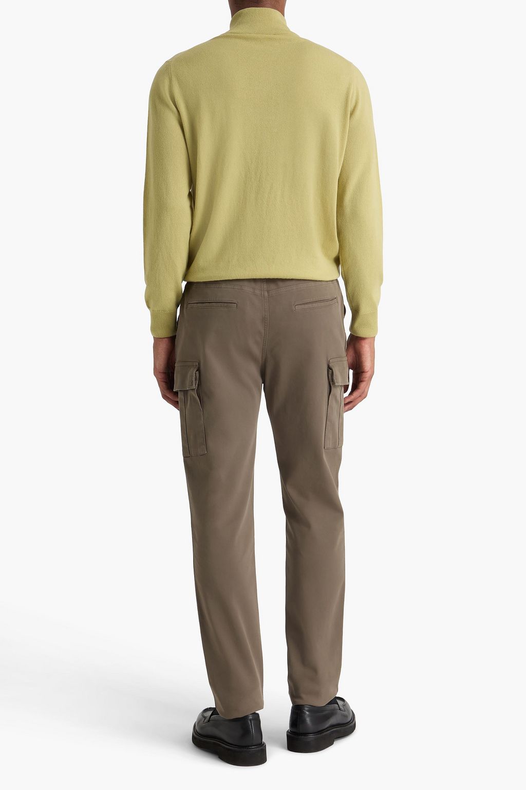 CANALI Tapered cotton-blend twill cargo pants