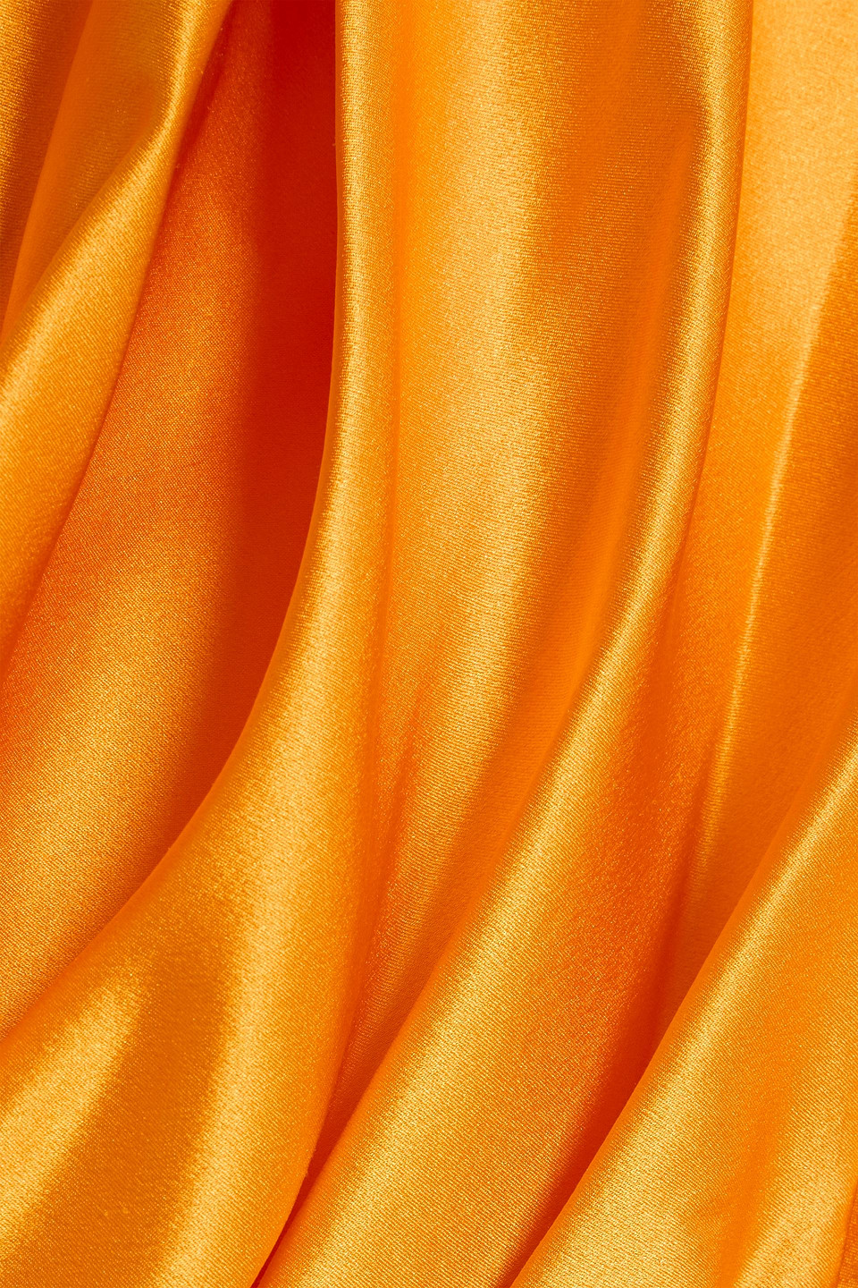 Michelle Mason One-shoulder Open-back Silk-satin Gown In Multi