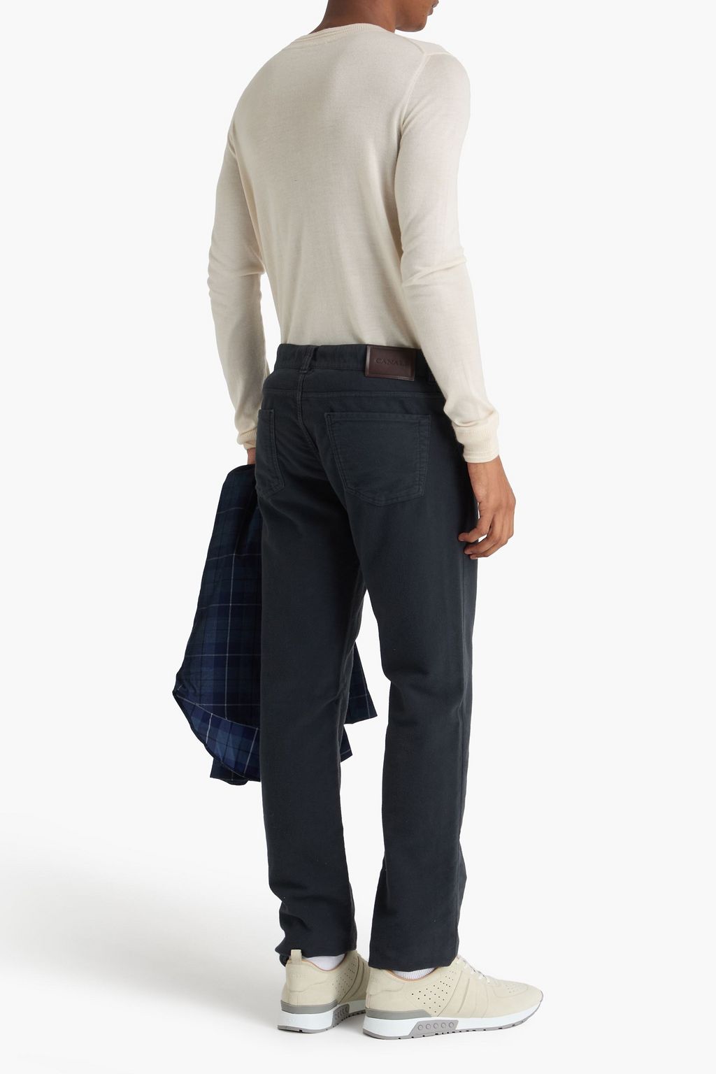 CANALI Slim-fit cotton-flannel pants