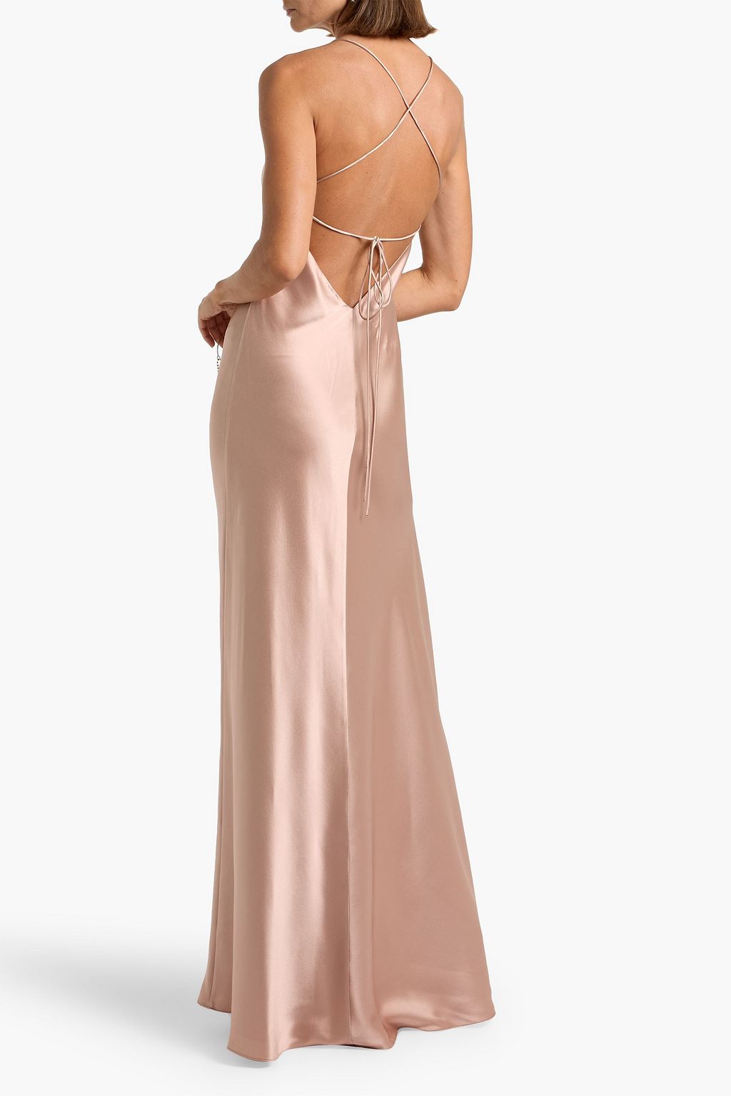 MICHELLE MASON Silk-satin gown