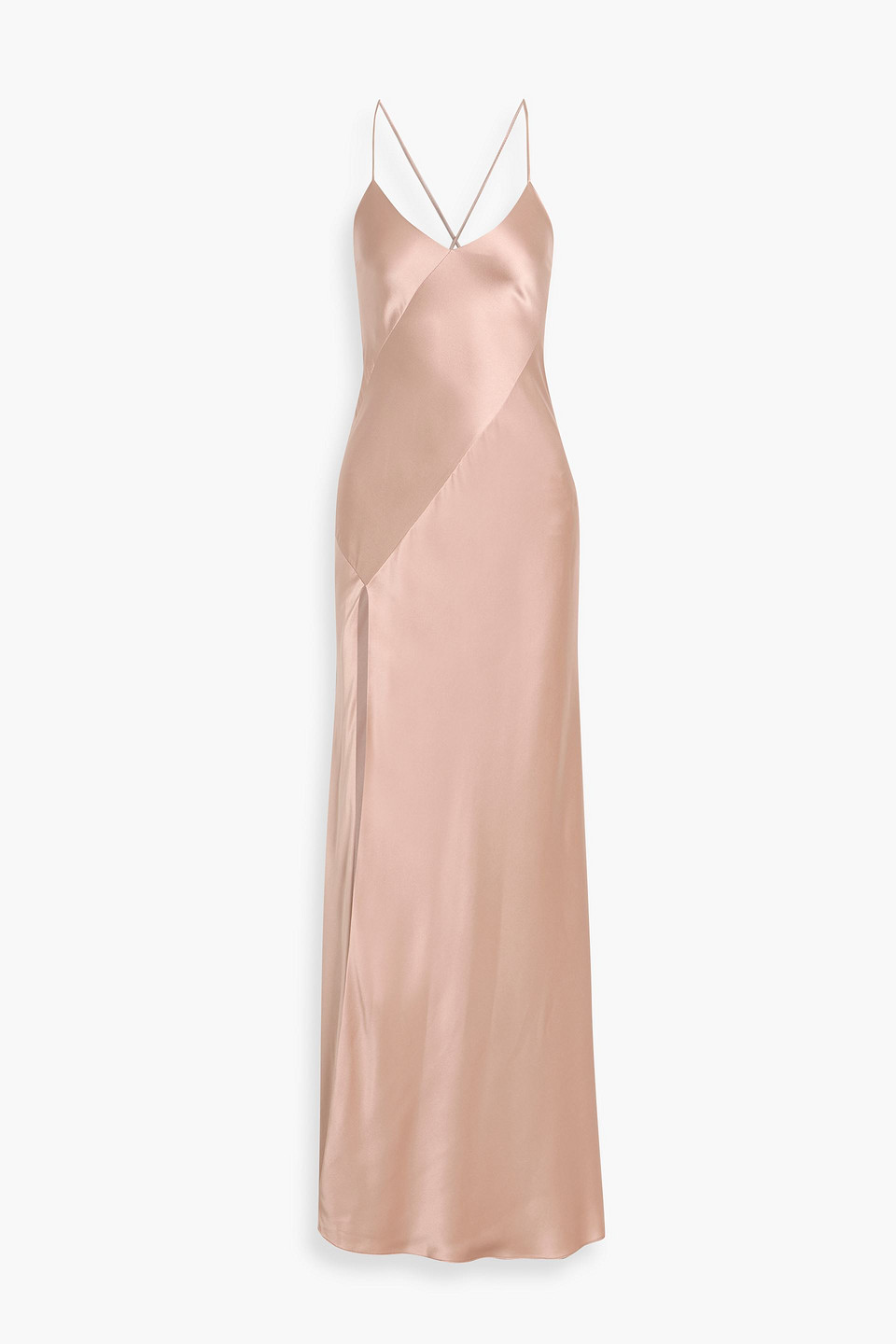 Michelle Mason Silk-satin Gown In Multi
