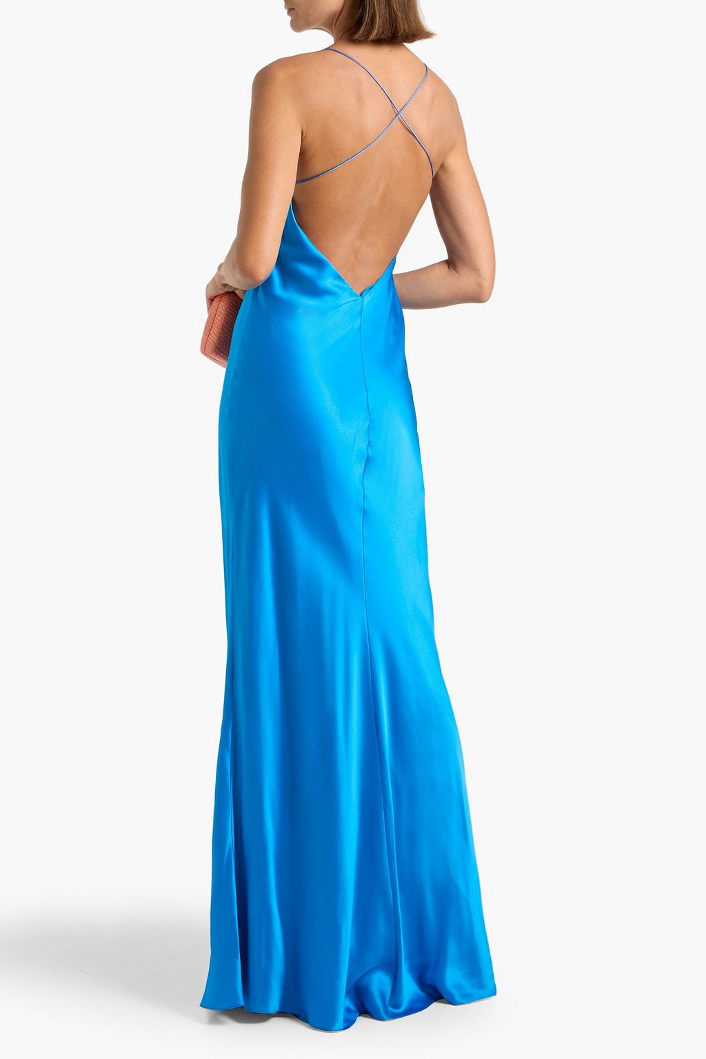 MICHELLE MASON Draped silk-satin gown