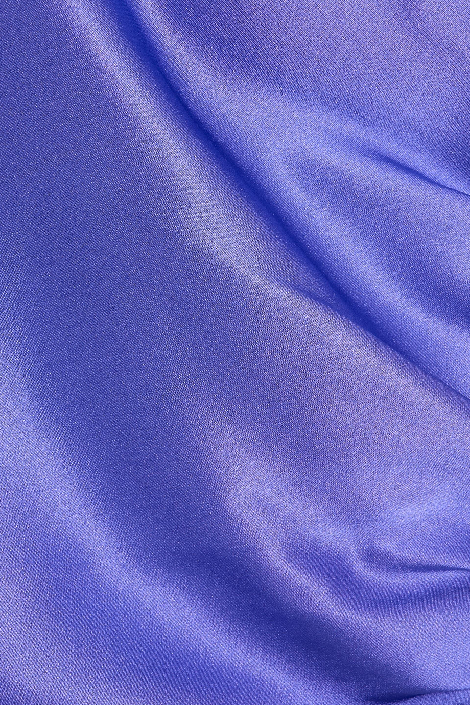 Michelle Mason One-shoulder Bow-detailed Silk-satin Midi Dress In Blue