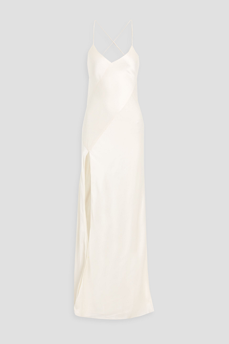 Michelle Mason Silk-satin Gown In White