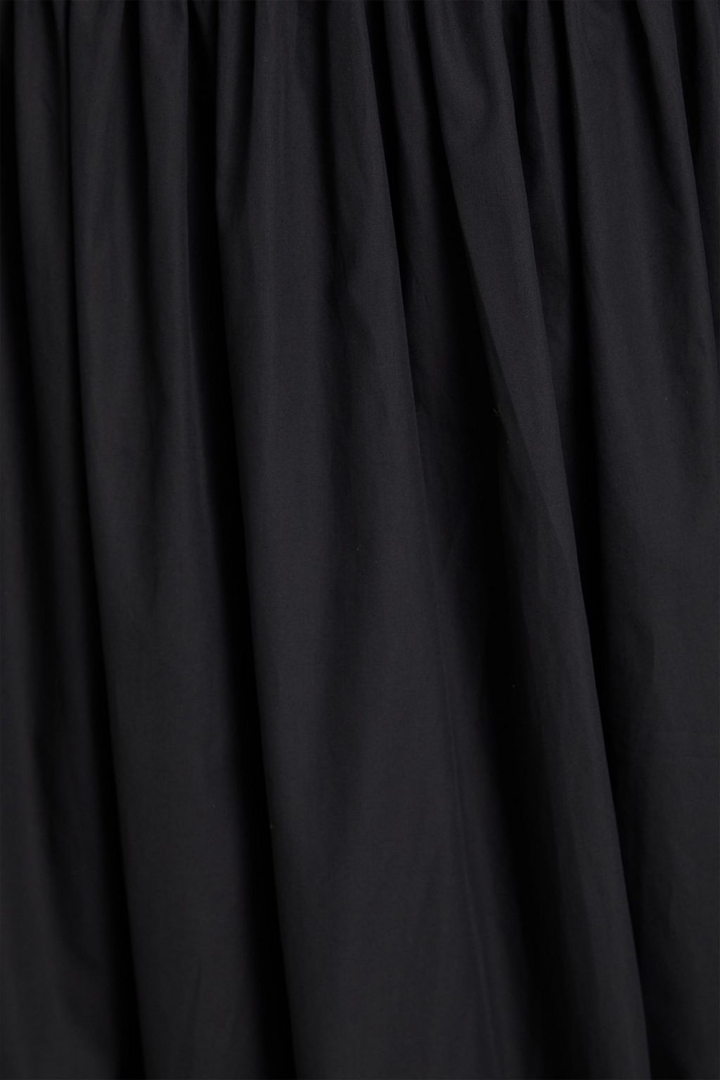 ESSE STUDIOS Off-the-shoulder stretch-knit and cotton-poplin maxi dress