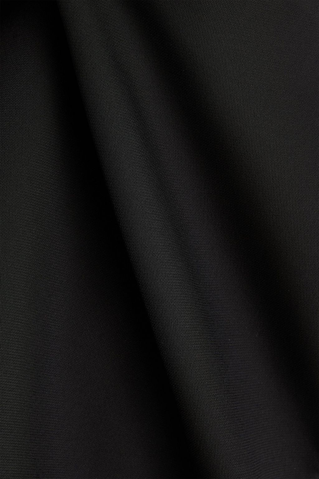 ESSE STUDIOS تنورة قصيرة "إيسيا" من قماش الكريب بتقليمات من الأورغانزا