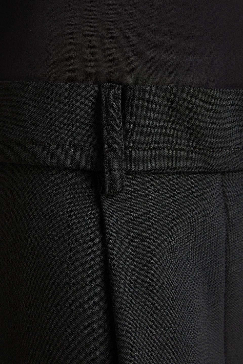 Esse Studios Portia Duo Satin-trimmed Crepe Straight-leg Pants In Black