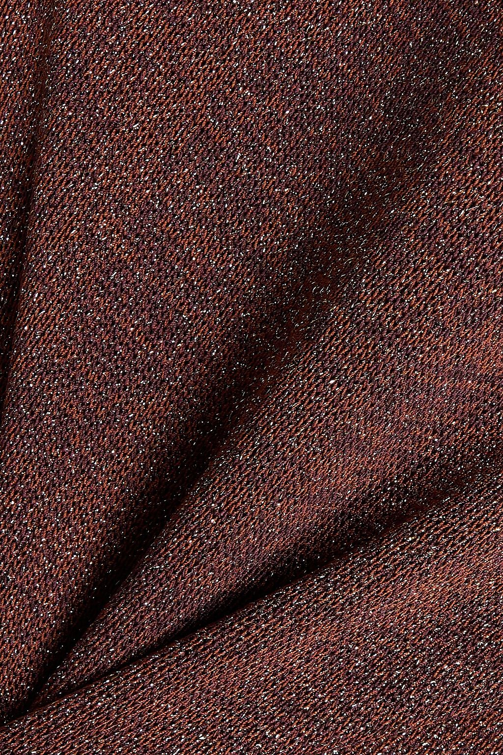 ESSE STUDIOS فستان طويل من نسيج محبوك بلون ميتاليك