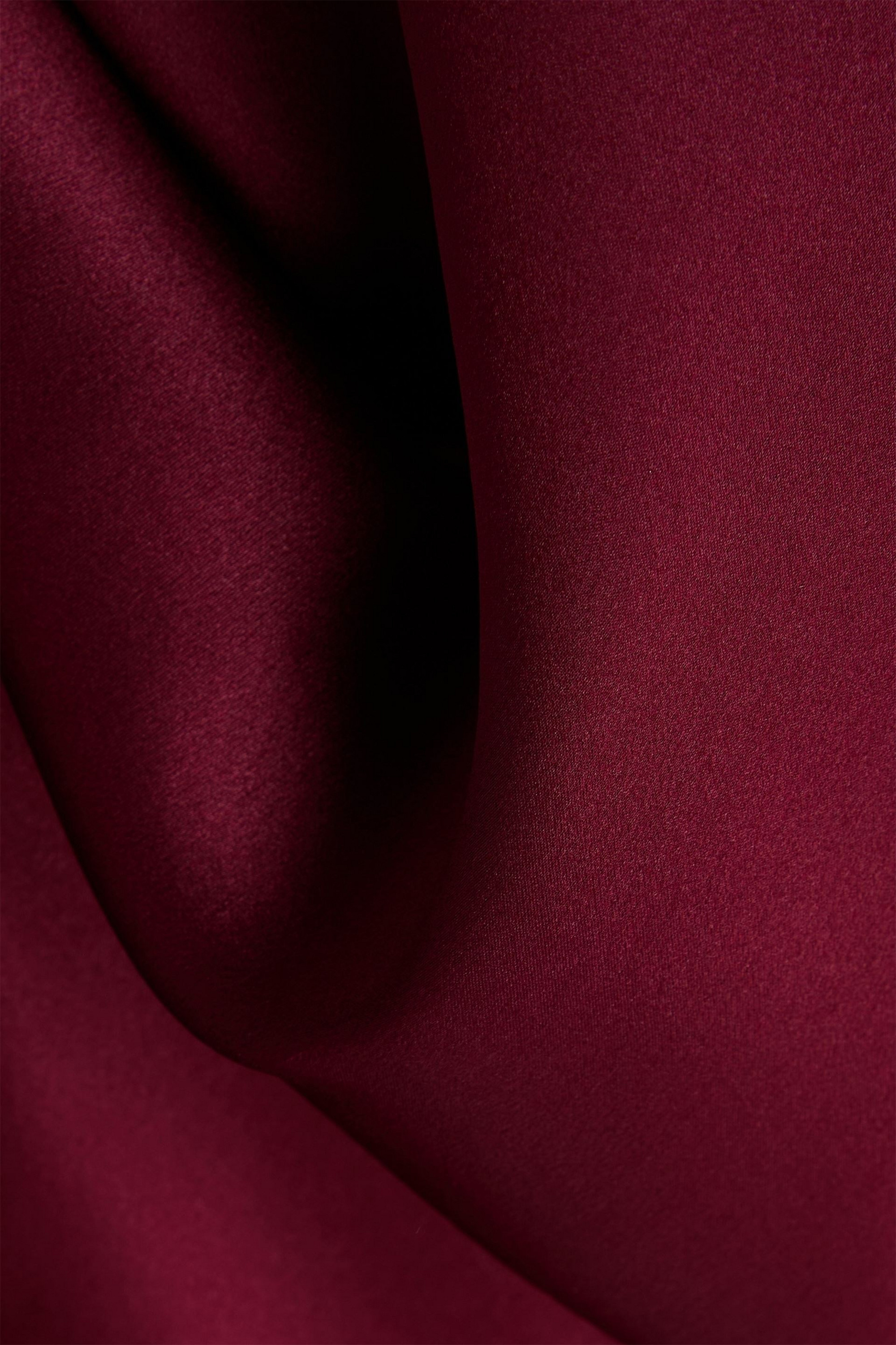 Esse Studios Rio Cowl organza-trimmed silk-satin midi dress