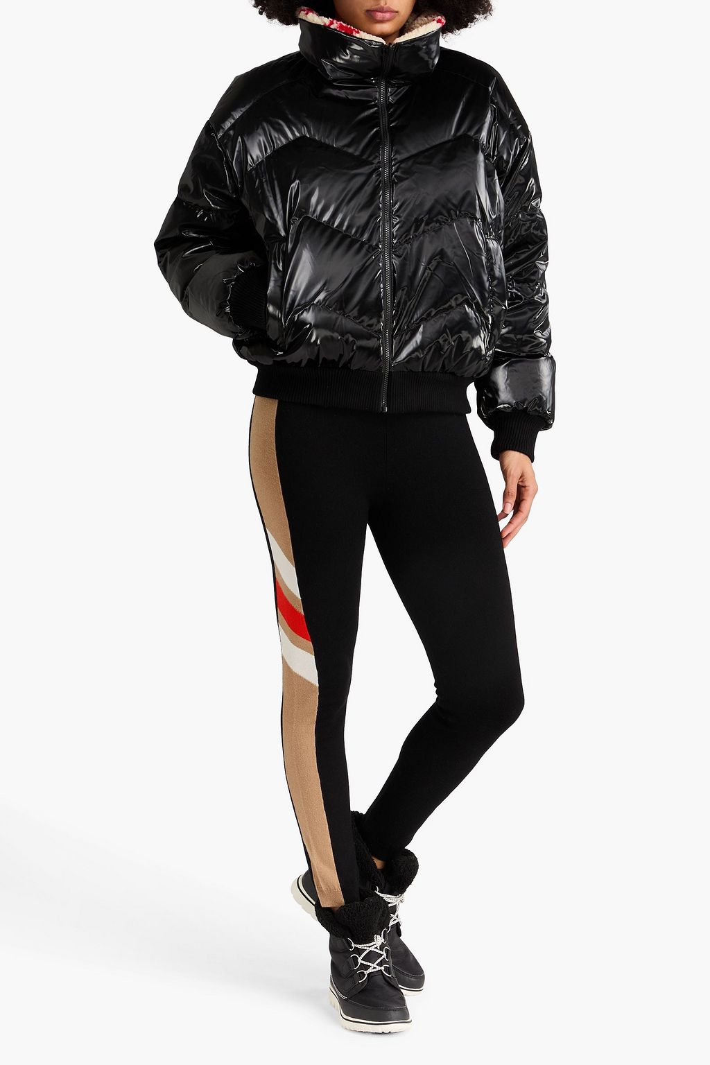 PERFECT MOMENT Reversible quilted shell down ski jacket