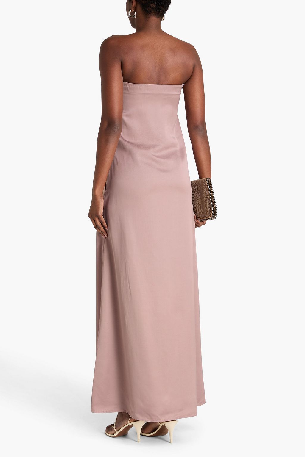ESSE STUDIOS Opia strapless satin-crepe maxi dress