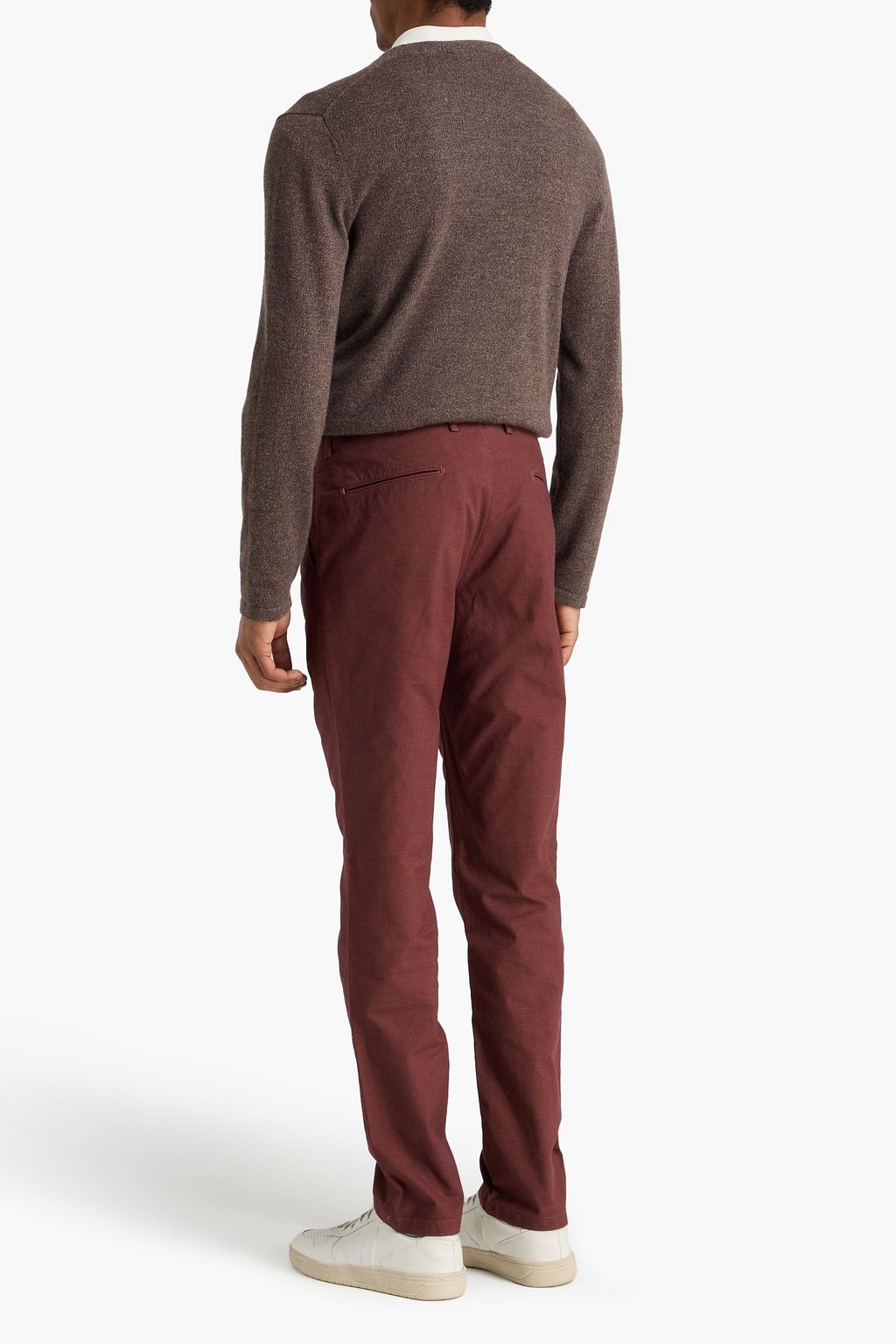 CANALI Slim-fit houndstooth stretch-cotton chinos