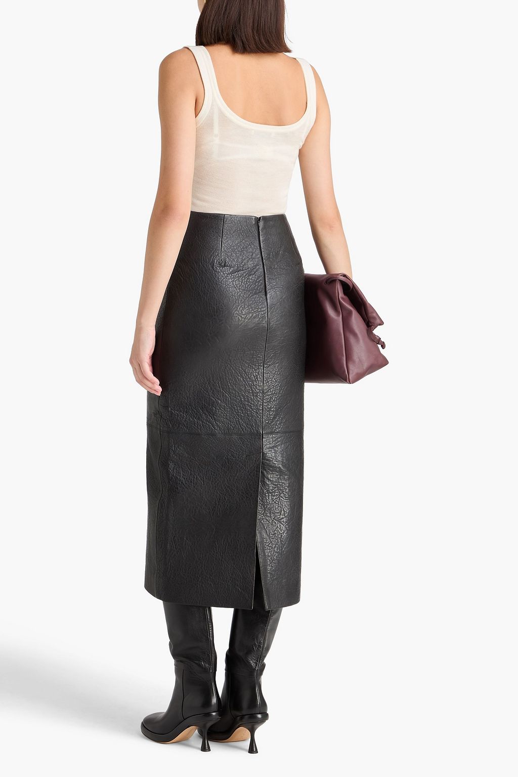 ESSE STUDIOS بلوزة "كلاسيكو" دون أكمام من صوف المارينو