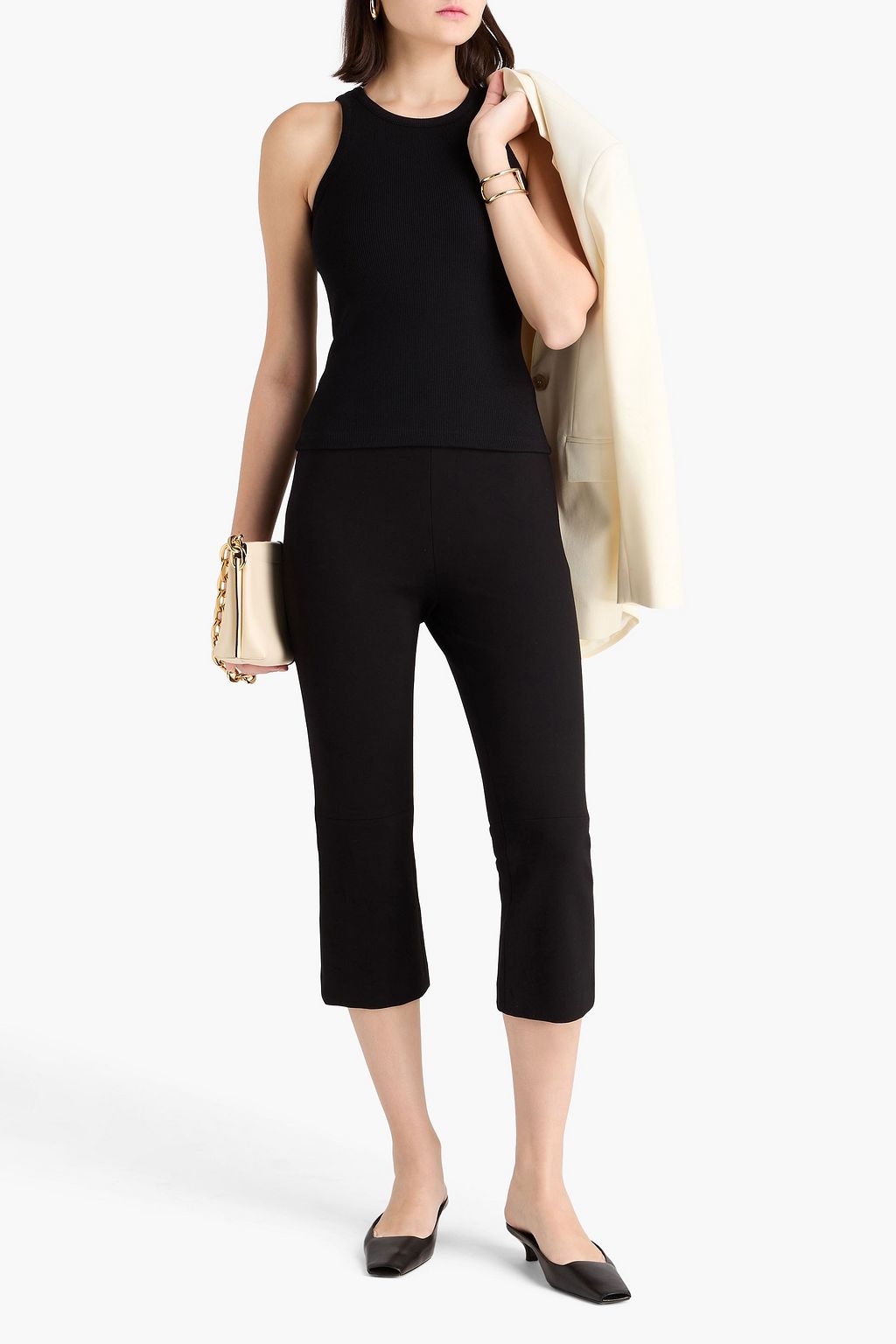 ESSE STUDIOS بلوزة بدون أكمام من الجيرسي بتصميم مضلّع