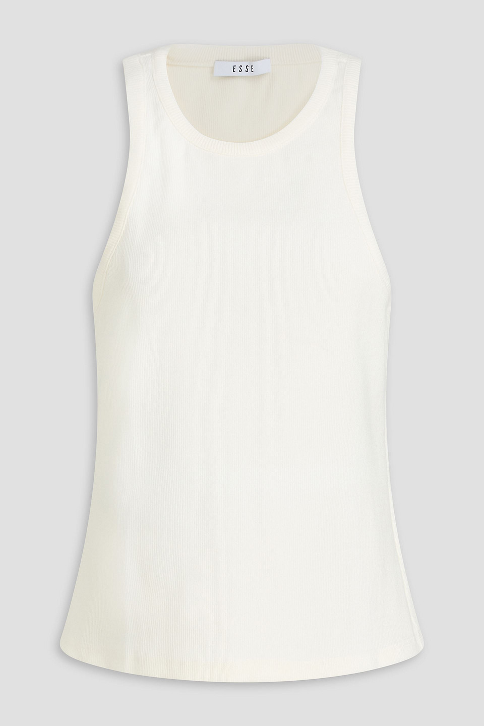 Esse Studios Ribbed Jersey Tank In White
