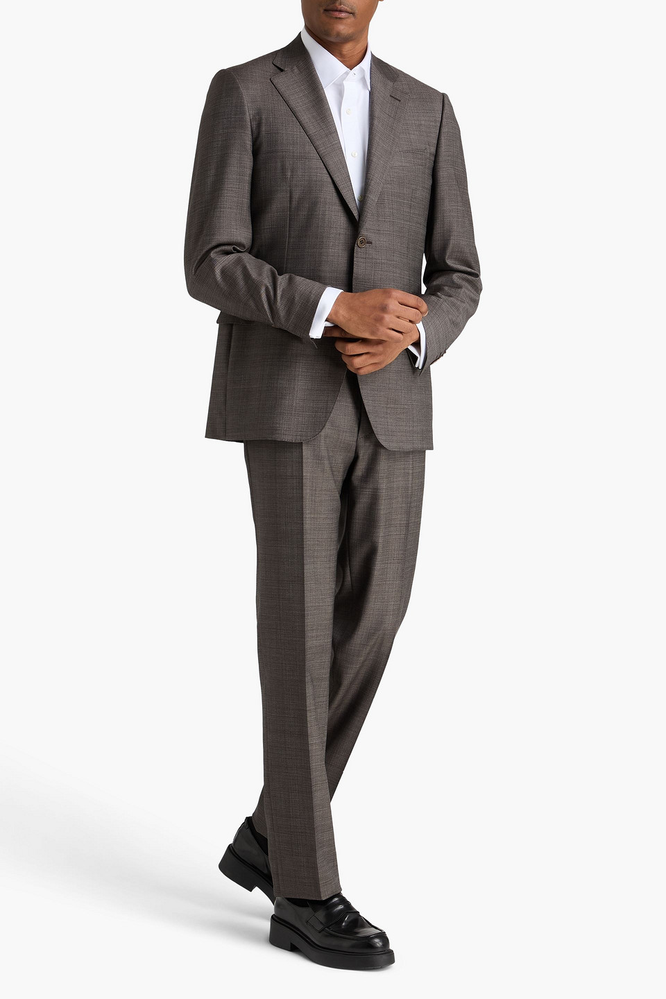  Canali - Slim-fit Wool Suit - Brown - It 56 