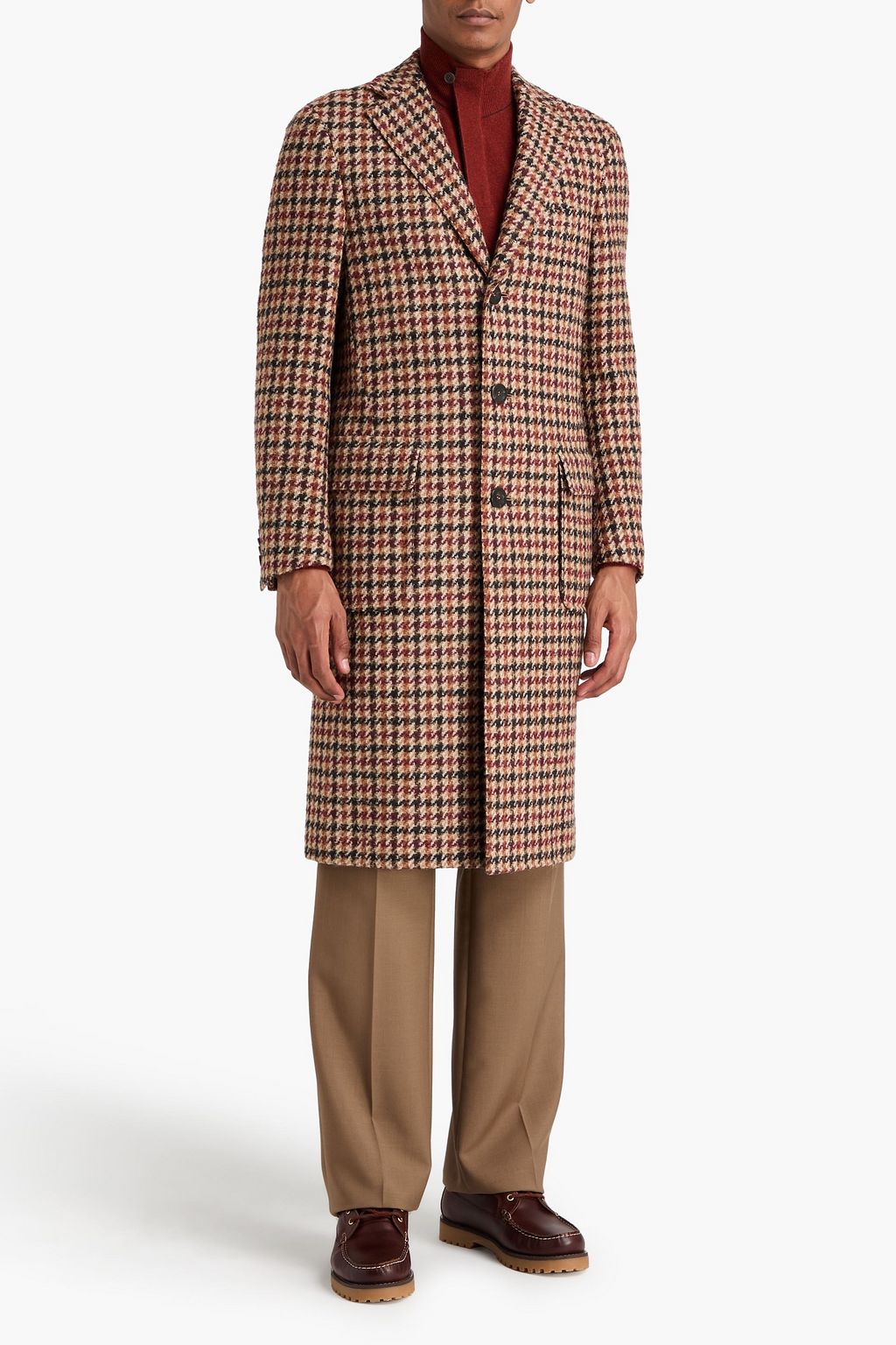 CANALI Wool-blend tweed coat