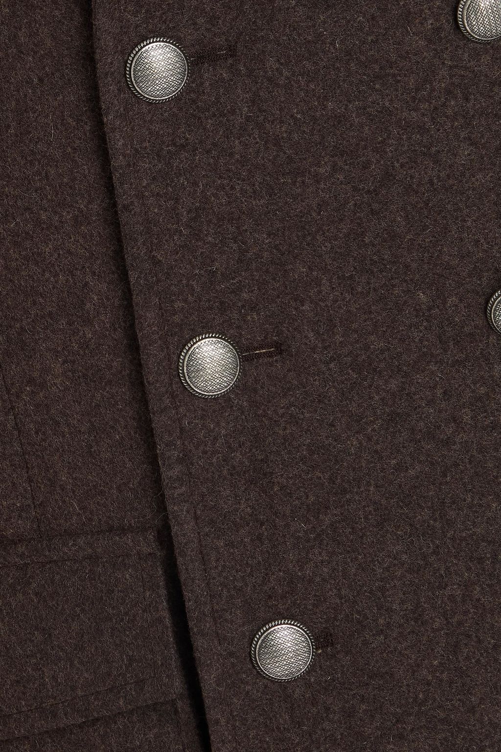 CANALI Double-breasted wool-blend felt peacoat