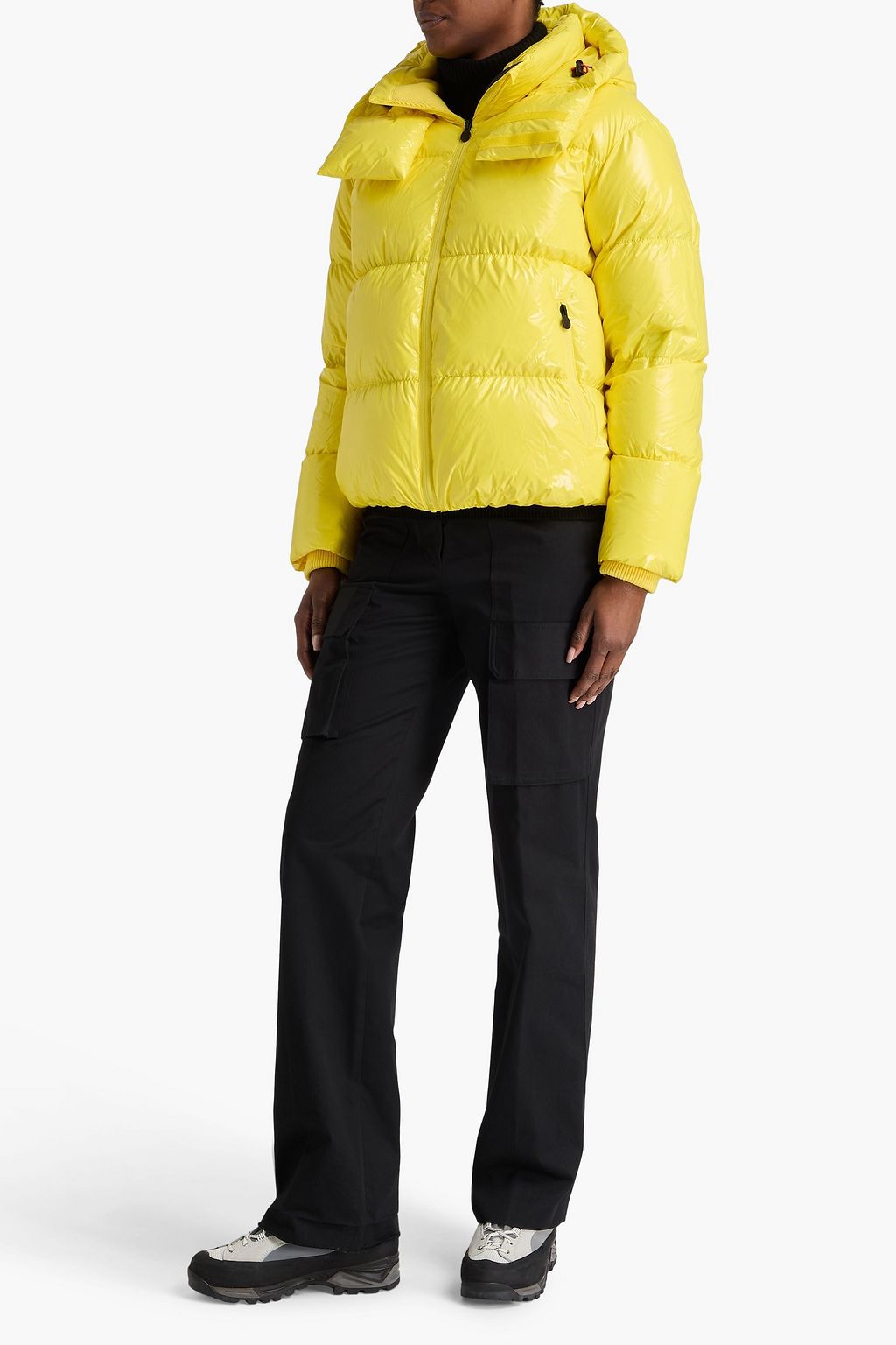 PERFECT MOMENT Quilted shell hooded down ski jacket