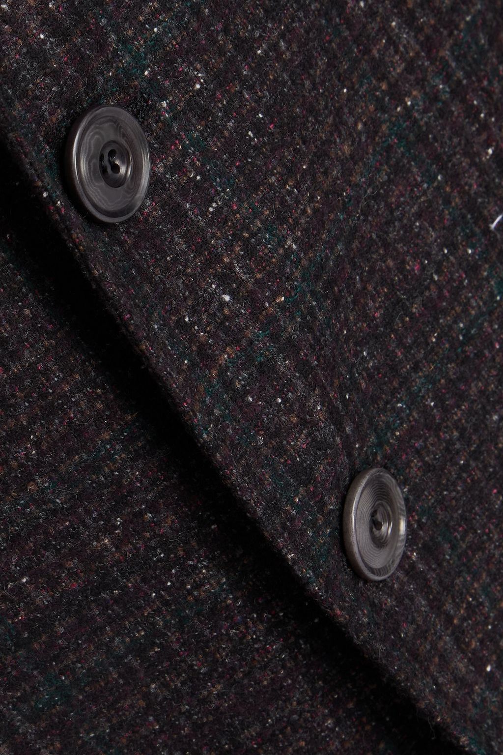 CANALI Donegal checked wool-blend tweed blazer