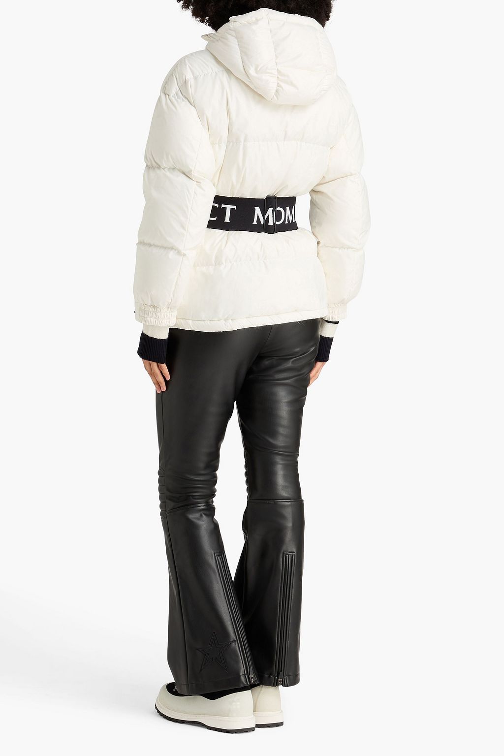 PERFECT MOMENT Belted quilted shell hooded down ski jacket