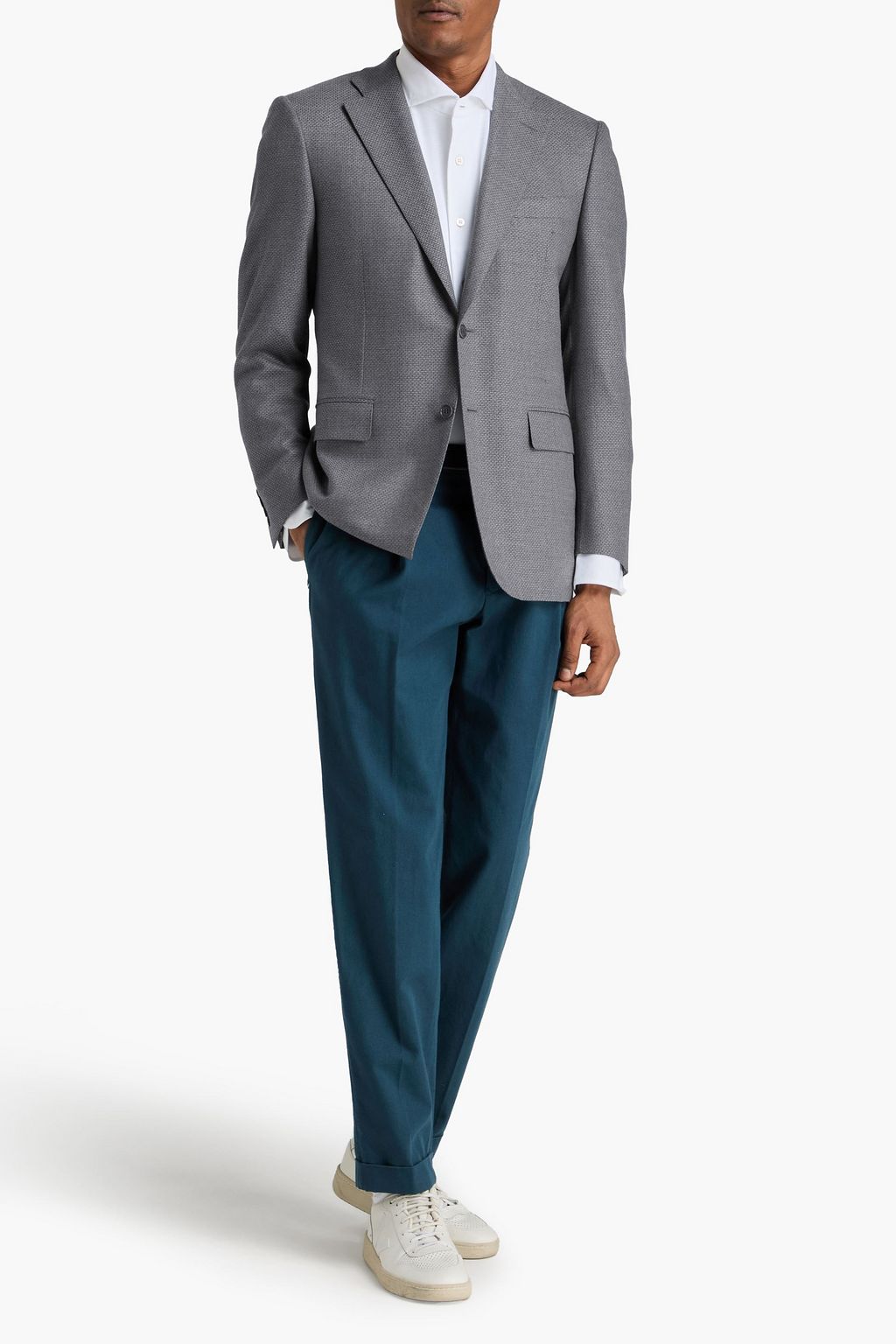 CANALI Wool-blend tweed blazer