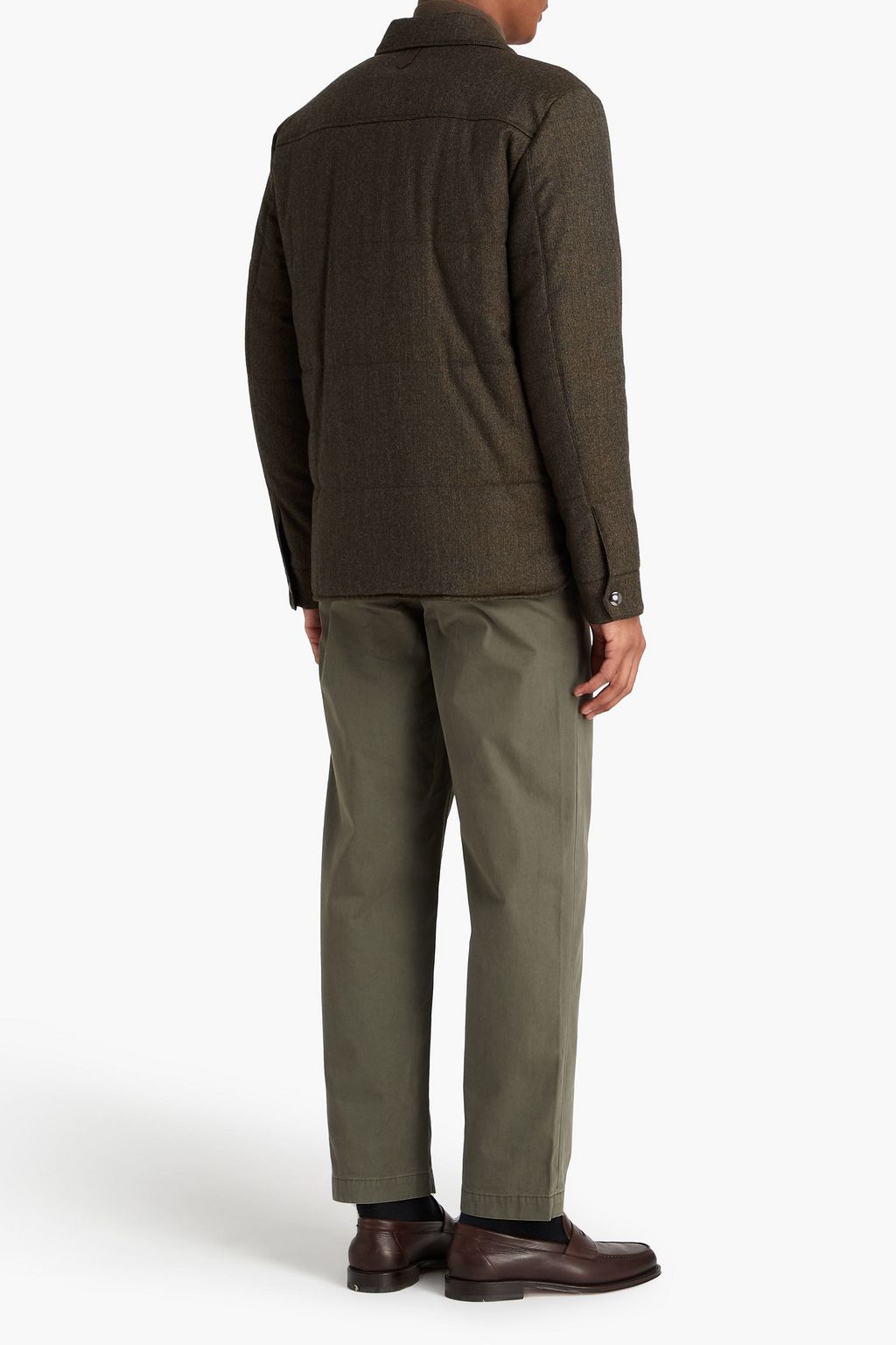 CANALI Reversible wool-flannel jacket