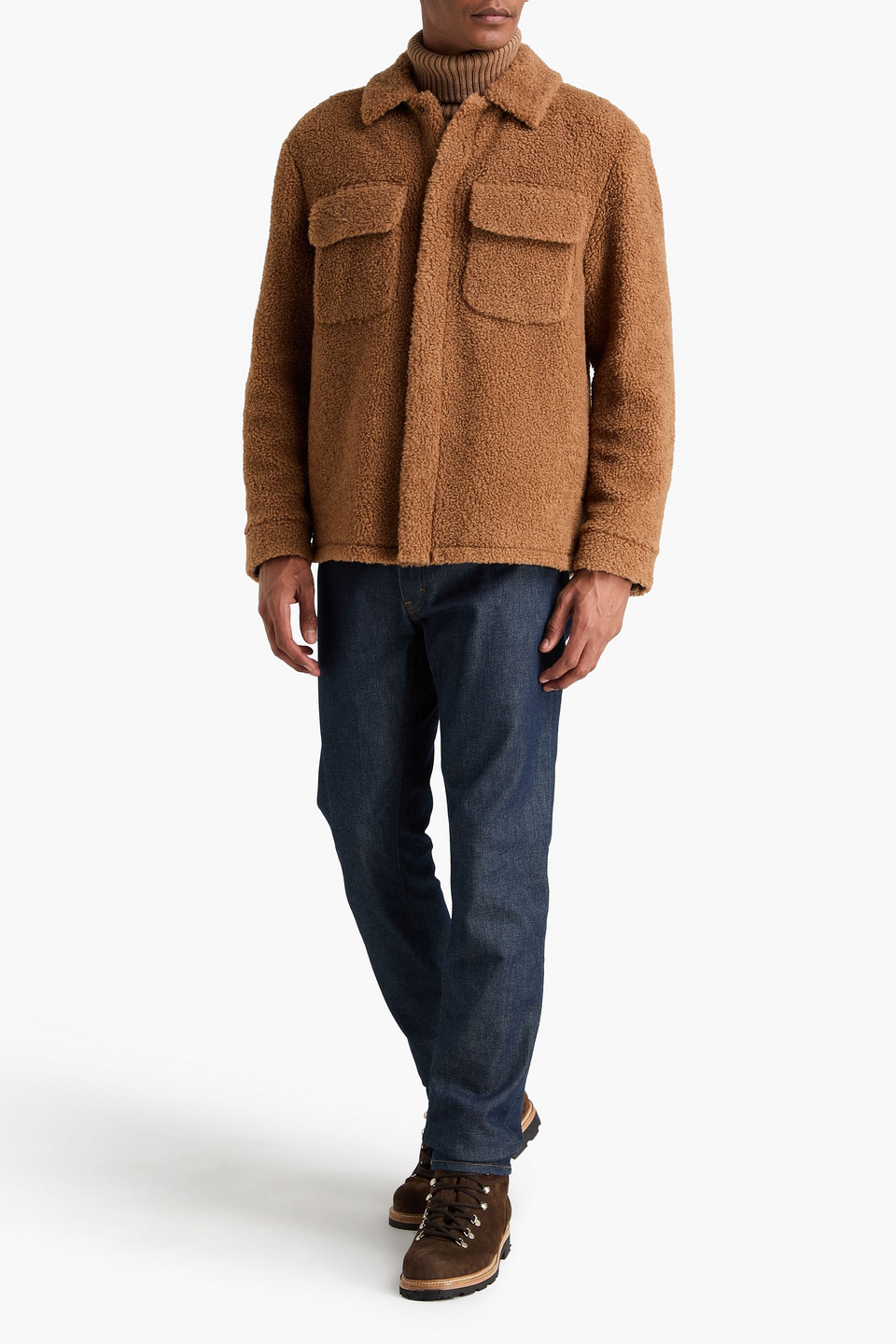  Canali - Jacke „camel“ Aus Einer Woll-seidenmischung - Braun - M 