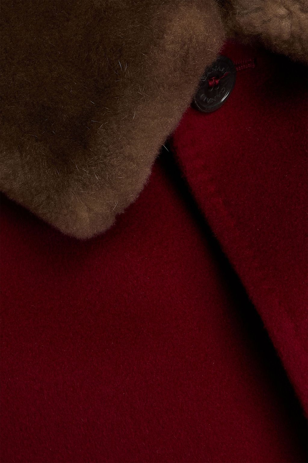 CANALI Plush-trimmed wool-felt jacket